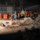 Photo from Friday night of an excavation site of basement where cries of garment workers were allegedly heard on the previous afternoon. Image via Emilia Solís.
